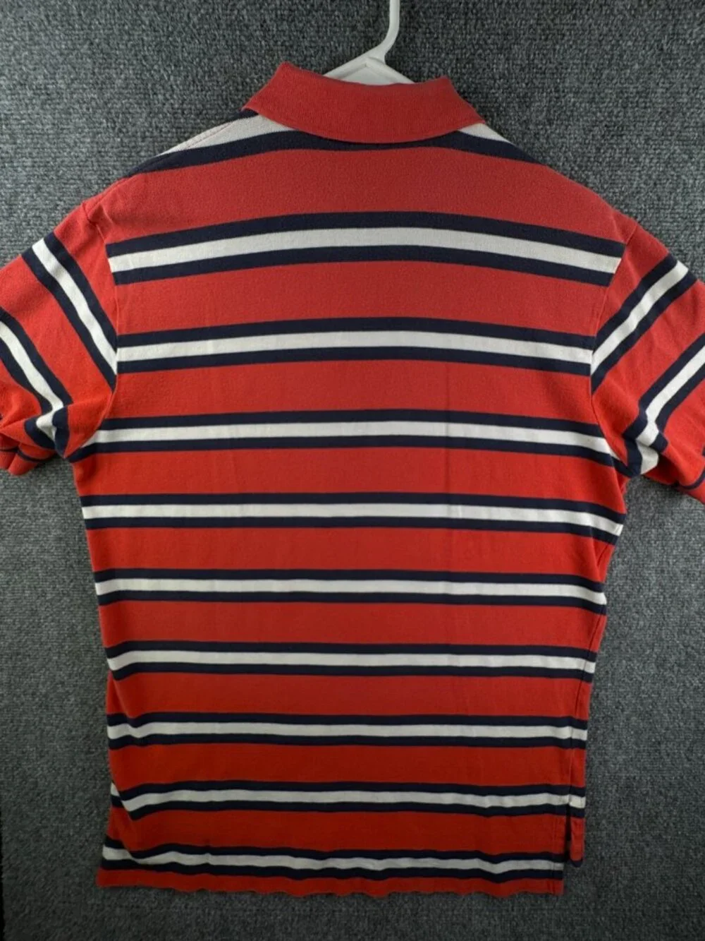 Polo Ralph Lauren Striped Short Sleeve Polo Shirt XL Knit Orange Blue Adult Men
